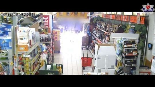 Pożar w Biedronce w Lublinie