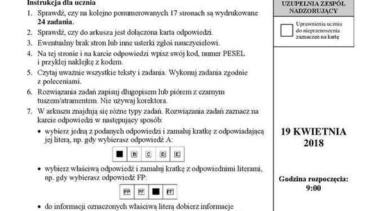 Egzamin Gimnazjalny 2018: przyroda ARKUSZE CKE