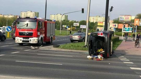 Zderzenie samochodów na al. Kompozytorów Polskich