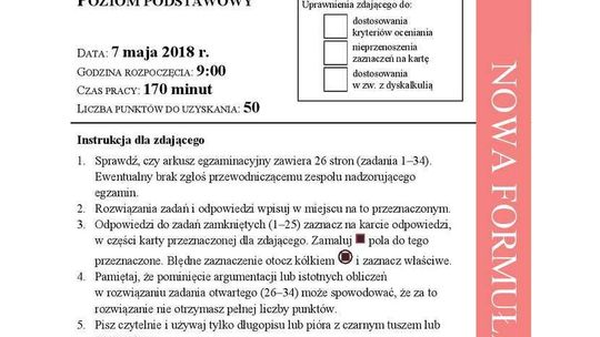 Matura 2018 matematyka. Poziom podstawowy - arkusze CKE