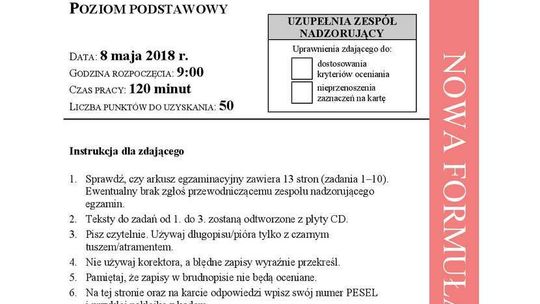 Matura 2018 ANGIELSKI - Arkusze CKE