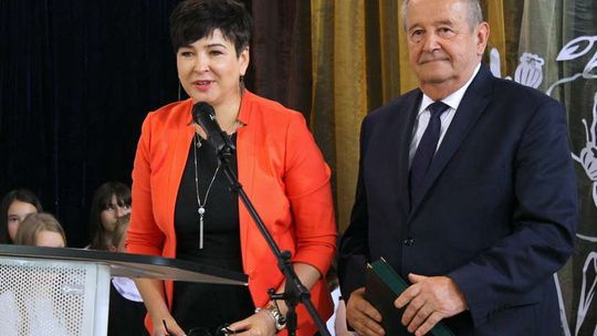 Danuta Smaga i Witold Popiołek, starosta