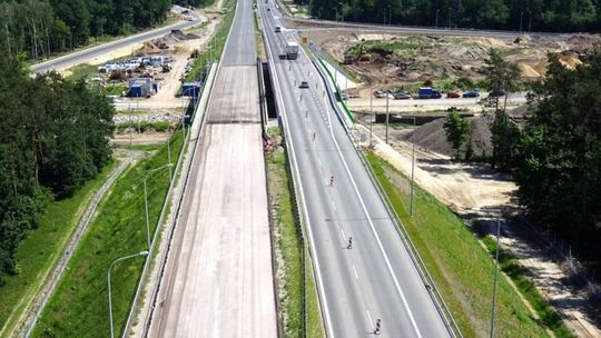 Budowa obwodnicy Puław, z drona Budowa obwodnicy Puław, z drona