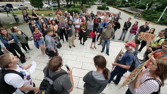 Protest studentów w Lublinie