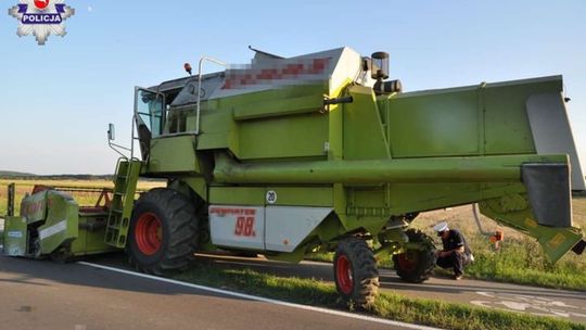 Śmiertelny wypadek. Motocyklista zderzył się z kombajnem
