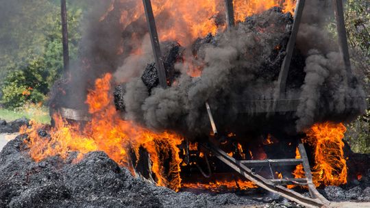 Pożar w Leokadiowie