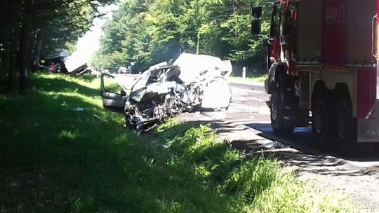 Wypadek w miejscowości Lasy na DK19