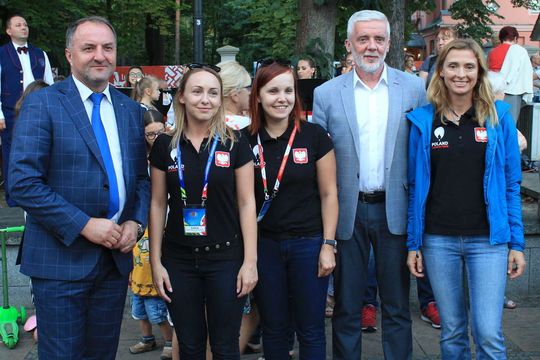 Zawodczniki z Grzegorzem Kapustą i Andrzejem Ćwiekiem