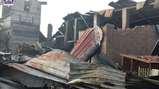 Pożar suszarni chmielu