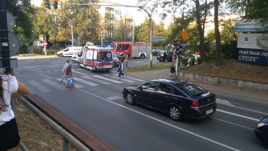 Wypadek na skrzyżowaniu al. Racławickich i ul. Spadochroniarzy