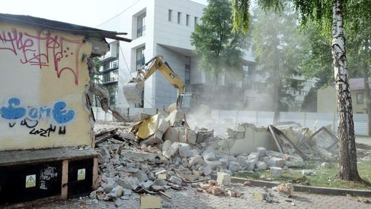 Prace rozbiórkowe na terenie Politechniki Lubelskiej