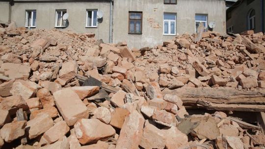 Rozbiórka kamienicy przy ul. Zamojskiej w Lublinie
