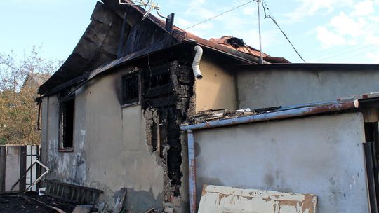 Pożar w Kurowie, spłonął dom