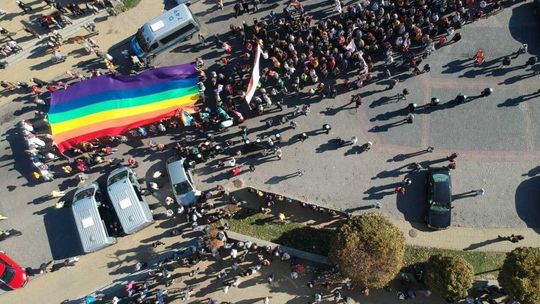 Marsz Równości i kontrmanifestacja w Lublinie zdjęcia z drona