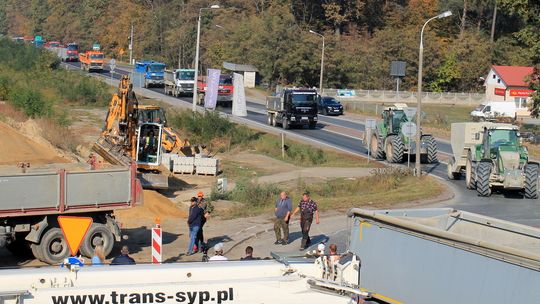 Protest podwykonawców Astaldi w Żyrzynie