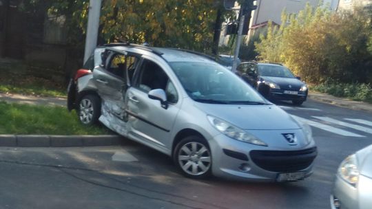 Wypadek na al. Warszawskiej