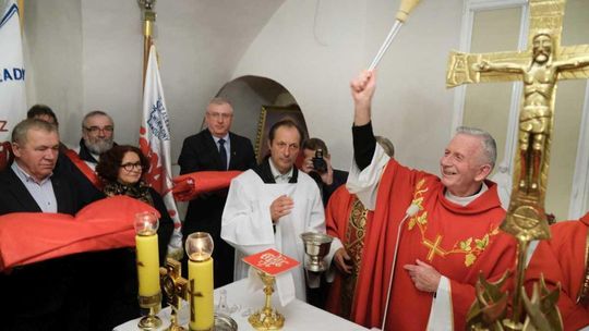Poświęcenie flag Masztu Niepodległości