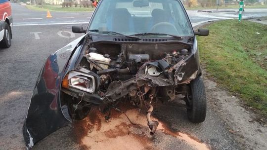 Radzyń Podlaski: Zderzenie cinquecento i audi.