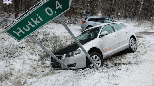 Wypadek na drodze Krasnobród - Hutki