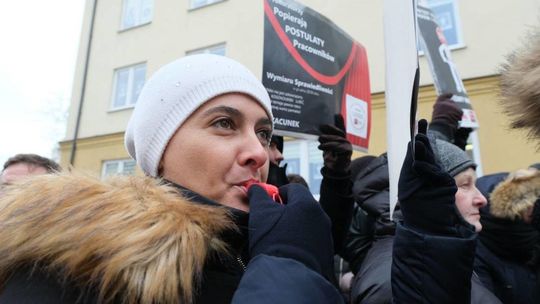 Protest pracowników sądów i prokuratury
