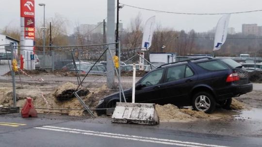 Pechowy kierowca na ul. Krochmalnej w Lublinie