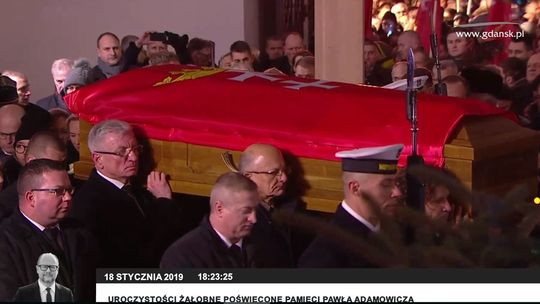 Pożegnanie prezydenta Gdańska Pawła Adamowicza
