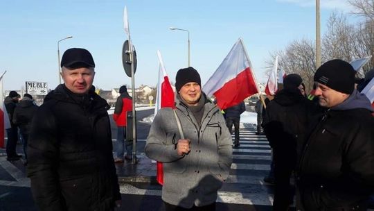 Protest rolników koło Radzynia Podlaskiego