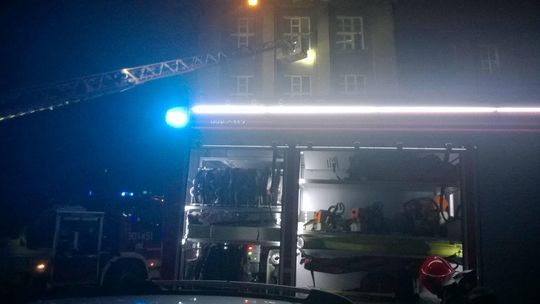 Pożar w dawnej szkole przy ul. Spokojnej w Lublinie 