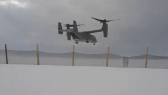 Amerykański samolot wojskowy Osprey na Lubelskiem