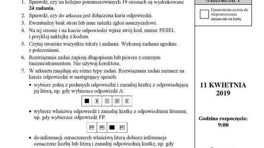 Egzamin gimnazjalny 2019. Przedmioty przyrodnicze. Arkusze CKE