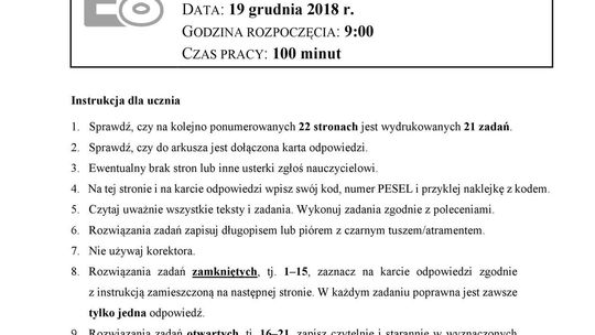 Egzamin ósmoklasisty 2019 matematyka. Arkusze przykładowe CKE