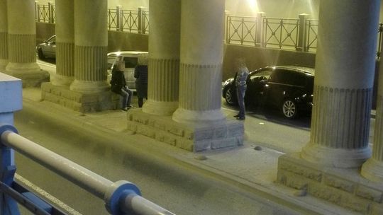 Wypadek pod wiaduktem nad ul. Kunickiego w Lublinie