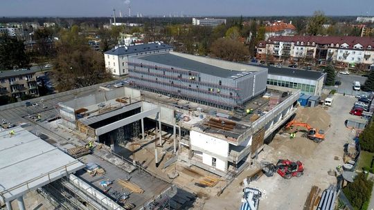 Przebudowa Domu Chemika. Zdjęcia z drona