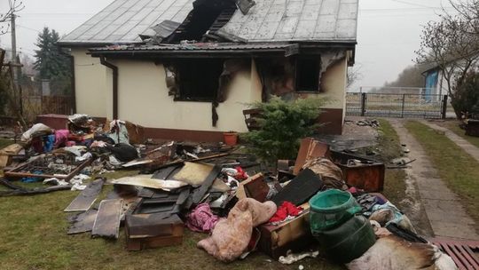 Pożar domu w Łukowie Pożar domu w Łukowie