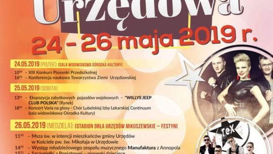 Dni Urzędowa 2019 - program wydarzeń Dni Urzędowa 2019 - program wydarzeń