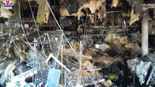 Ogromne straty po pożarze sklepu w Hrubieszowie