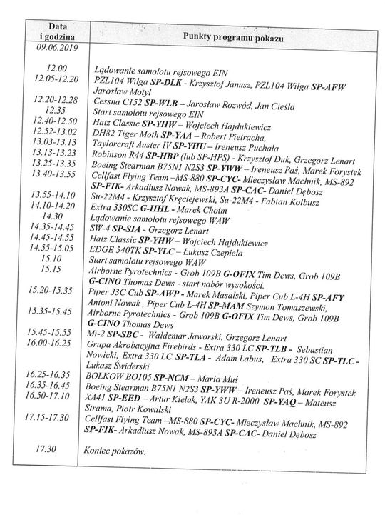 Program na niedzialę