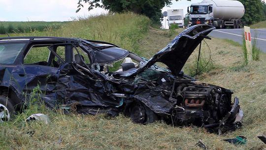 Wypadek między Końskowolą a Kurowem