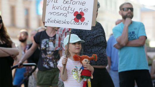 Manifestacja w sprawie górek czechowskich Manifestacja w sprawie górek czechowskich