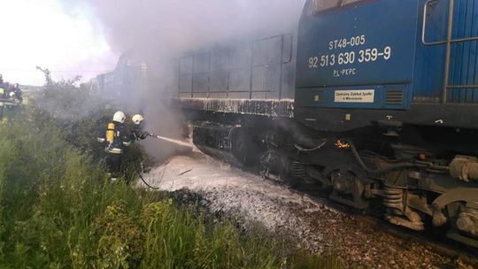 Lokomotywa w płomieniach, wypadek w Tarzymiechach Lokomotywa w płomieniach, wypadek w Tarzymiechach