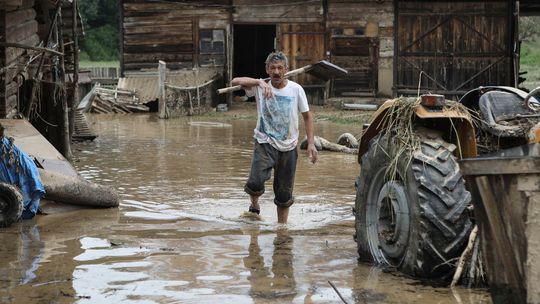 Wierzchowiska w gminie Modliborzyce zalane po ulewie