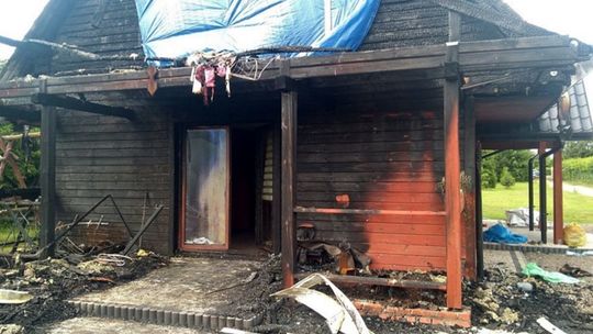 Pożar domu drewnianego we Wronowie