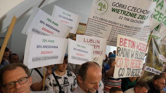 Sesja Rady Miasta Lublin w sprawie górek czechowskich