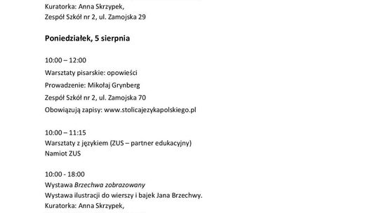 Festiwal Stolica Języka Polskiego 2019