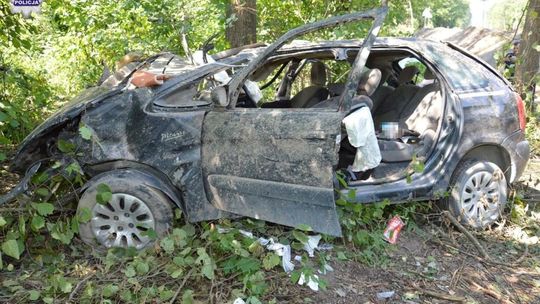 Wypadek w miejscowości Krzak