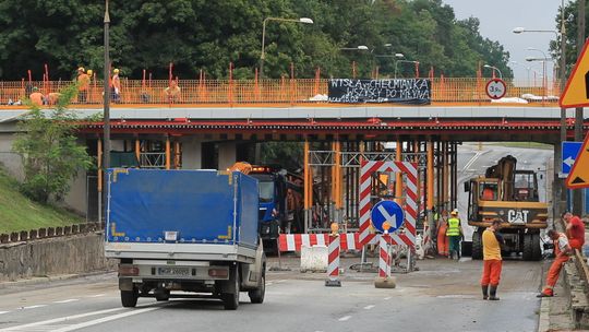 Zablokowany wiadukt w Puławach
