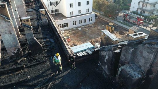  Skutki pożaru DPS przy ul. Głowackiego