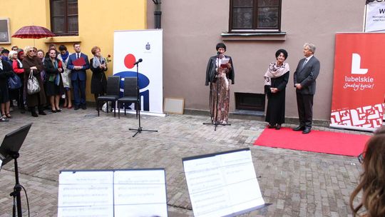 Małgorzata Dybowska w Alei Sław w Zamościu