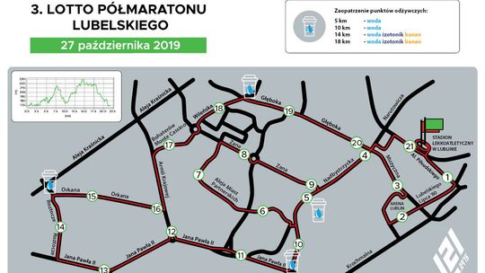 3. Półmaraton Lubelski. Trasa biegu