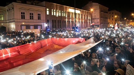 Protest w obronie sądów w Lublinie